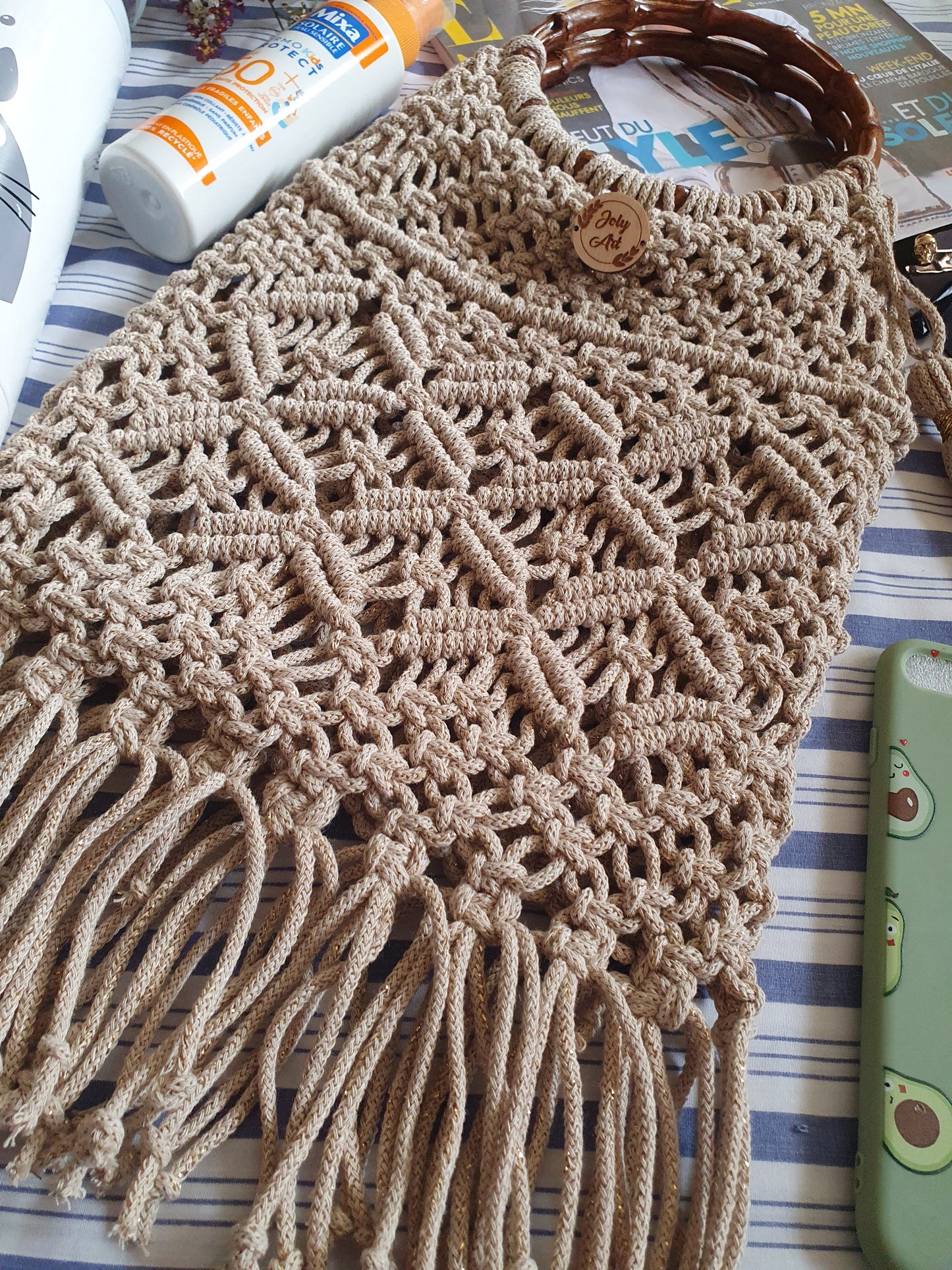 Sac Fourr-tout Beige Dorée