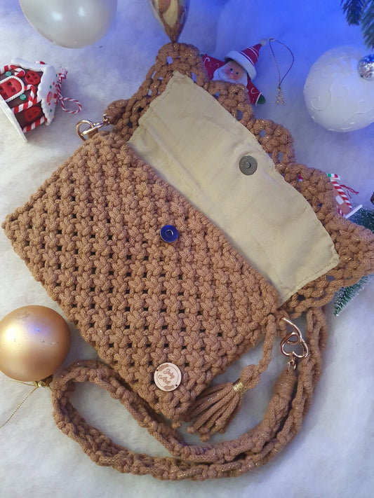 Sac bandoulière Caramel doré