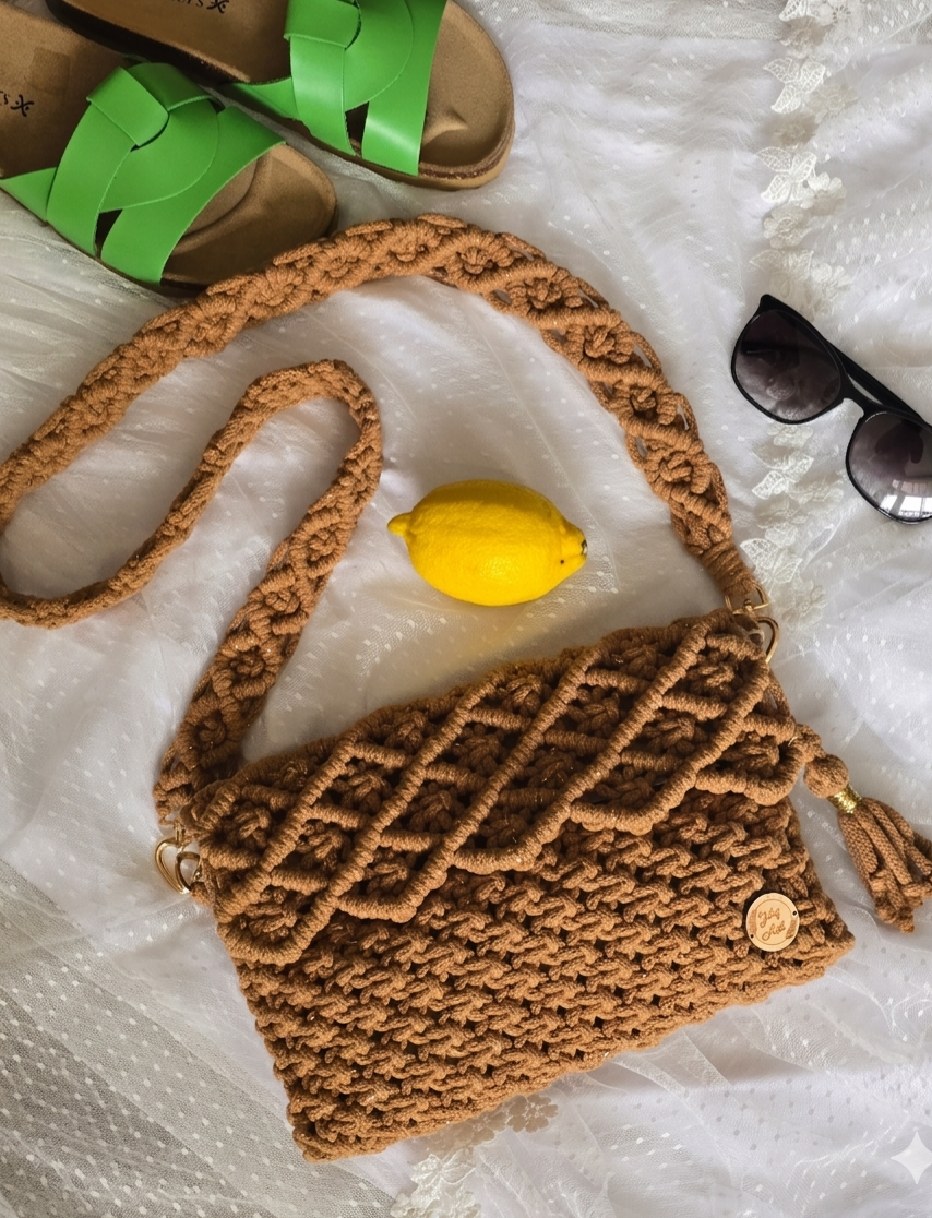 Sac bandoulière Caramel doré