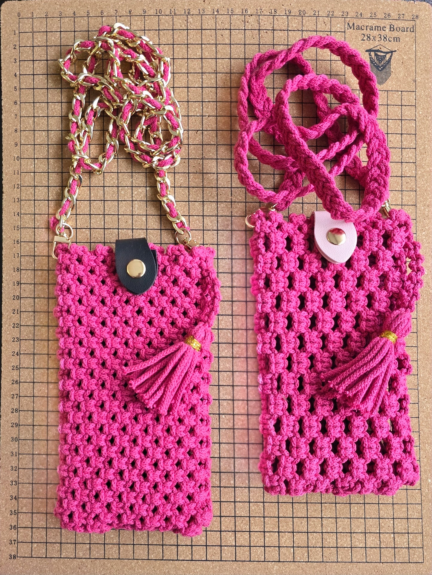 Sac pour téléphone portable rose fuchsia