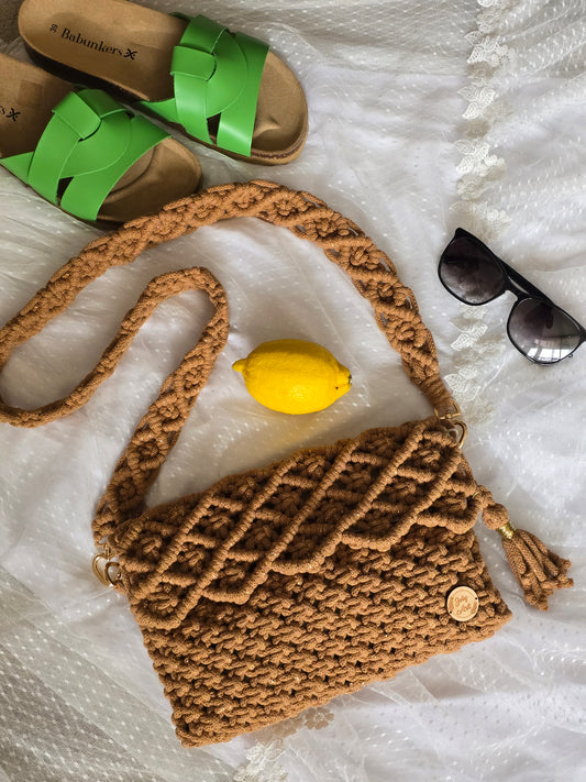 Sac bandoulière Caramel doré