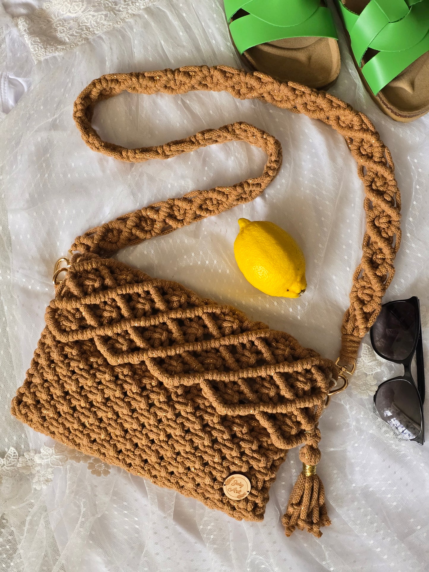 Sac bandoulière Caramel doré