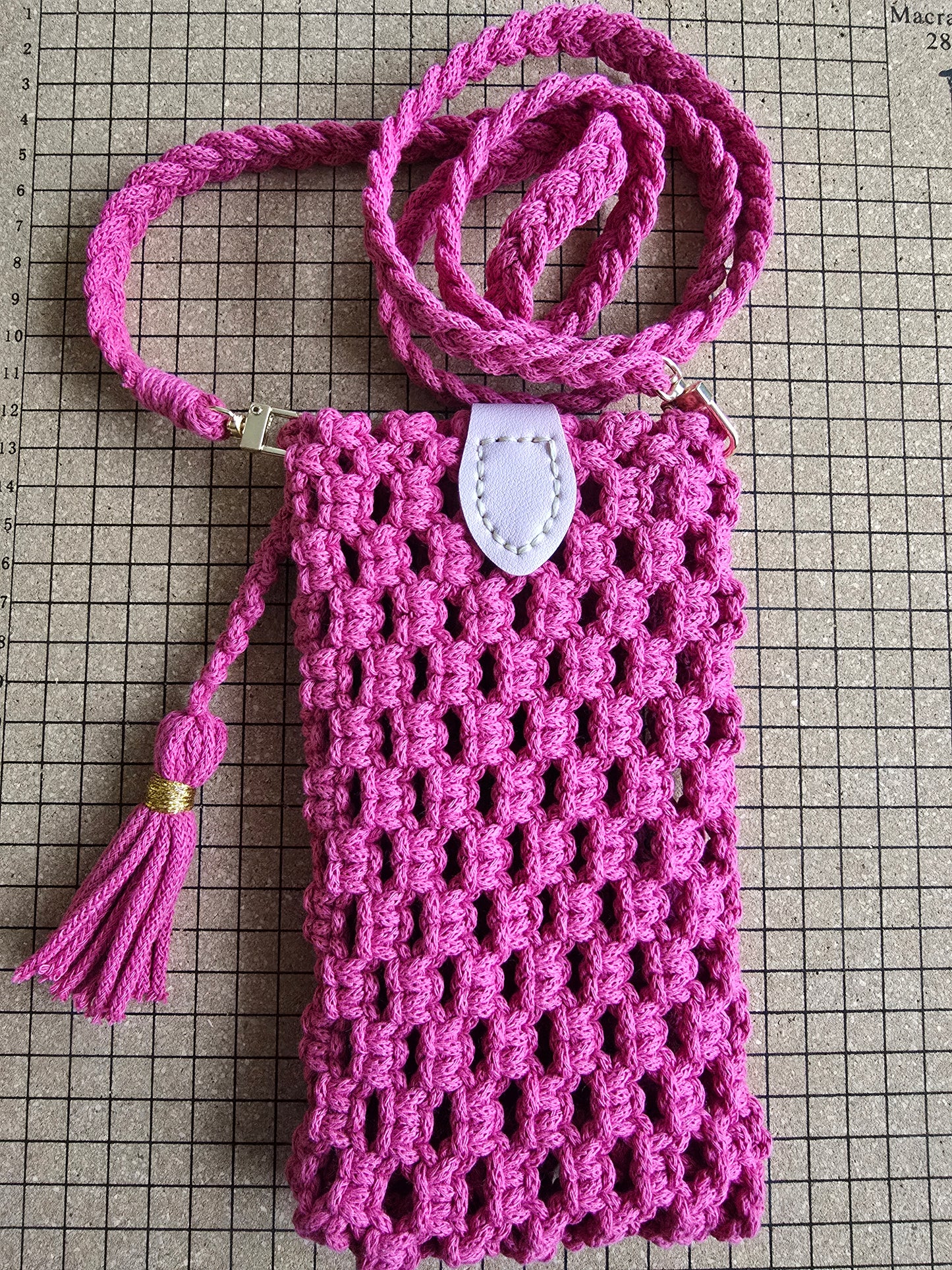 Sac pour téléphone portable rose fuchsia