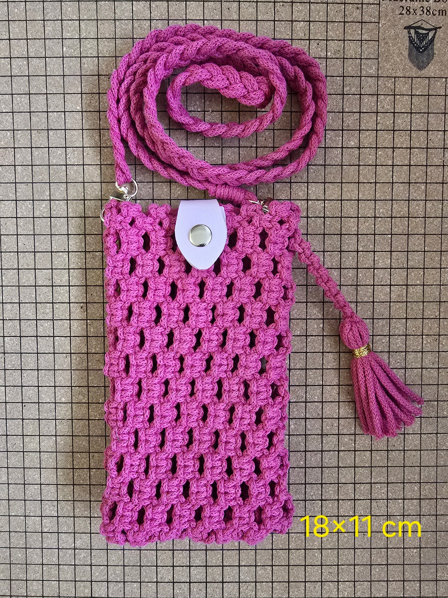 Sac pour téléphone portable rose fuchsia