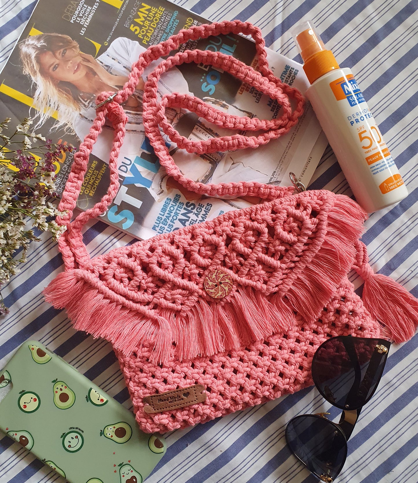 Sac bandoulière Rose