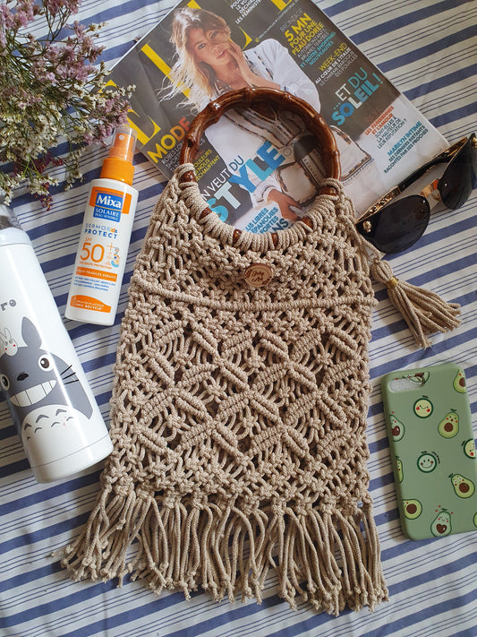 Sac Fourr-tout Beige Dorée