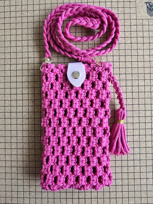Sac pour téléphone portable rose fuchsia