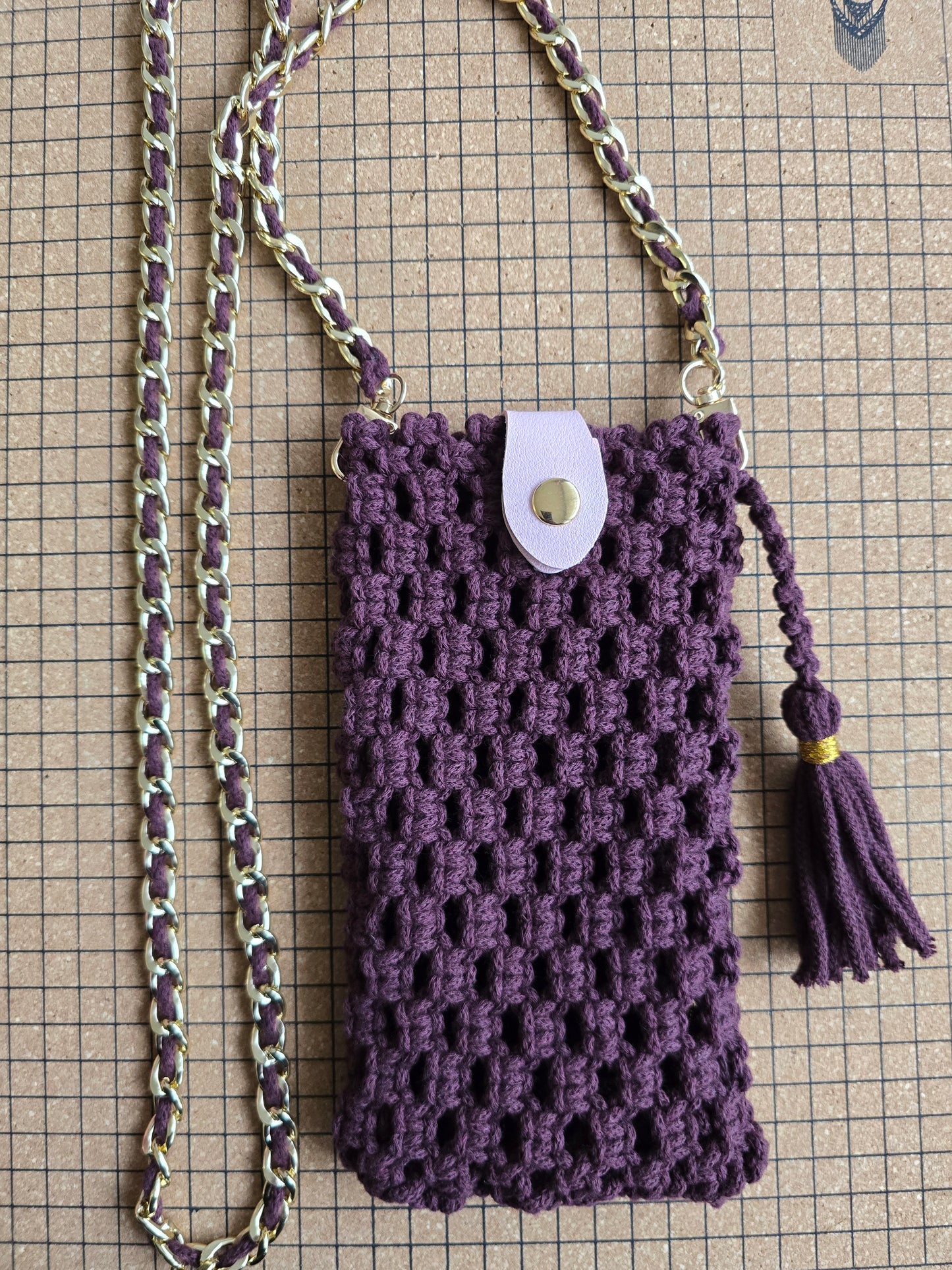 Sac pour téléphone portable vin rouge