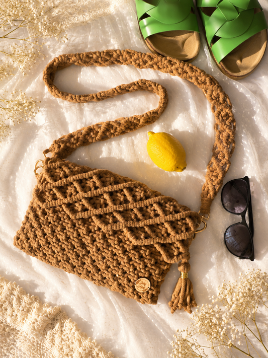 Sac bandoulière Caramel doré