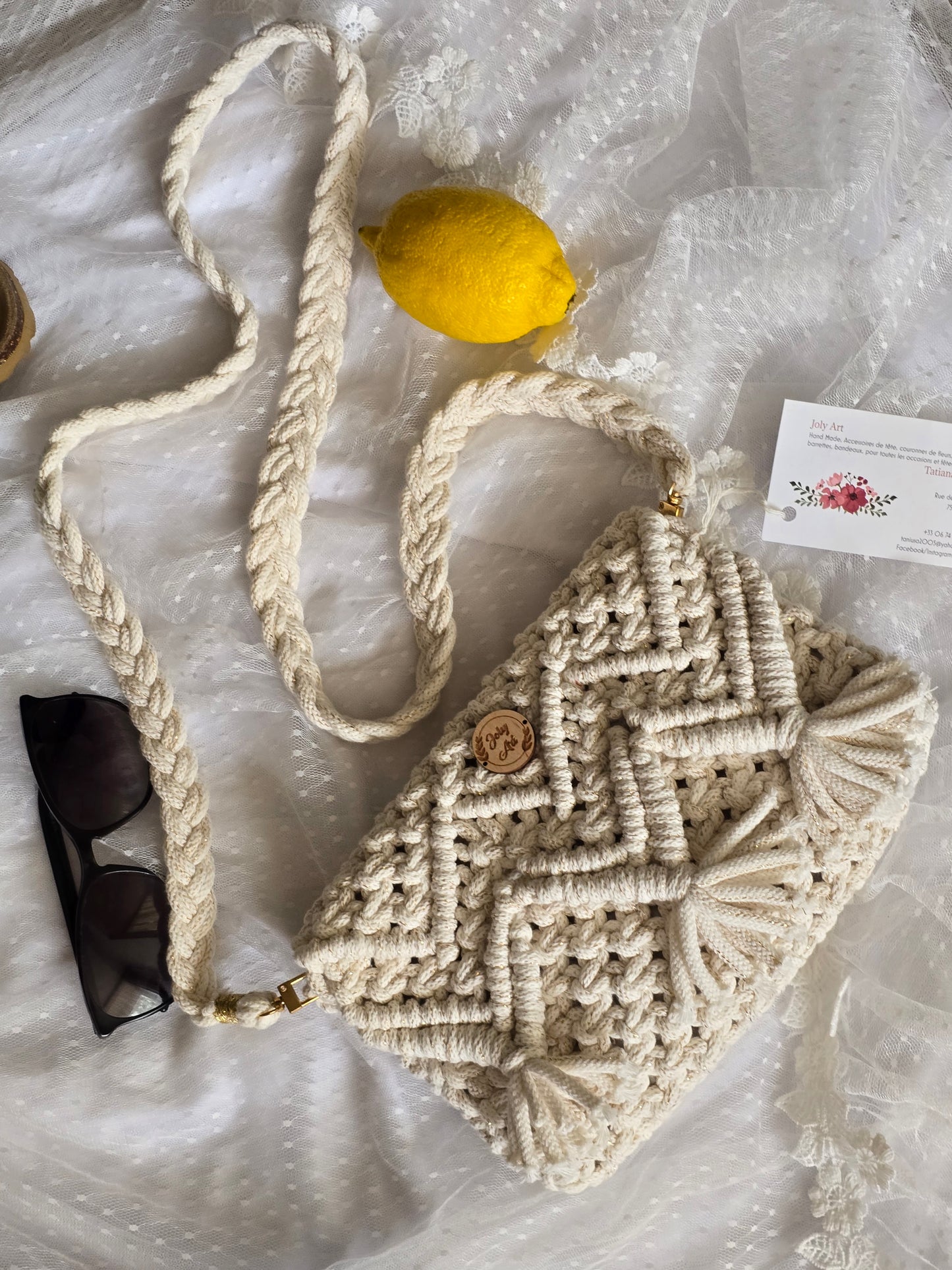 Sac bandoulière Blanc doré